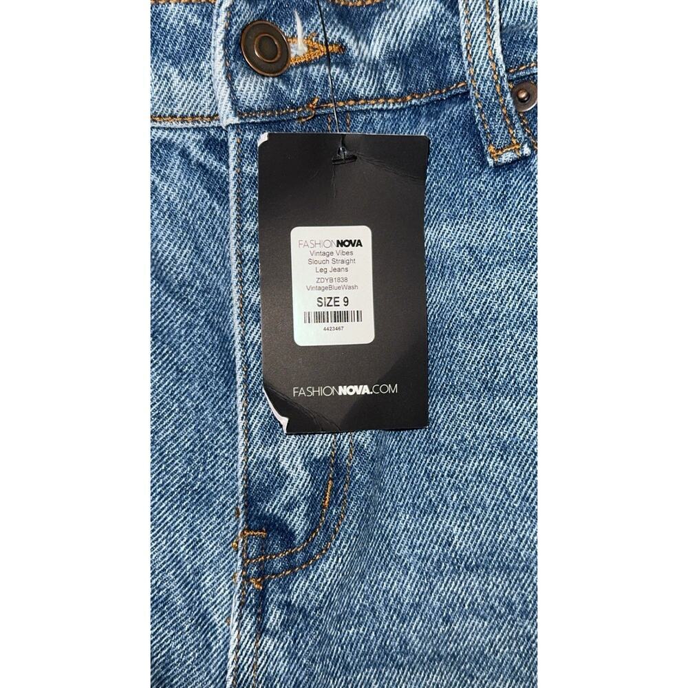 Fashion Nova Women'sVintage Vibes,Leg Jeans straight Size9 - Picture 3 of 10